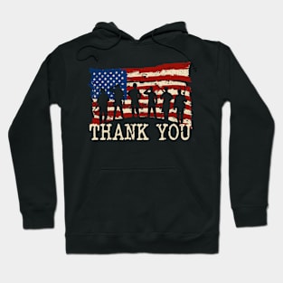 American Flag Thank You Veterans Hoodie